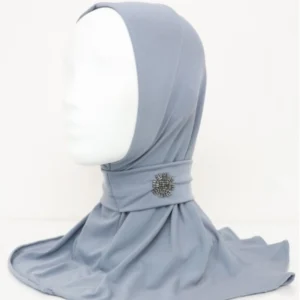 Cagoule Avec Perle | Gris Métal
